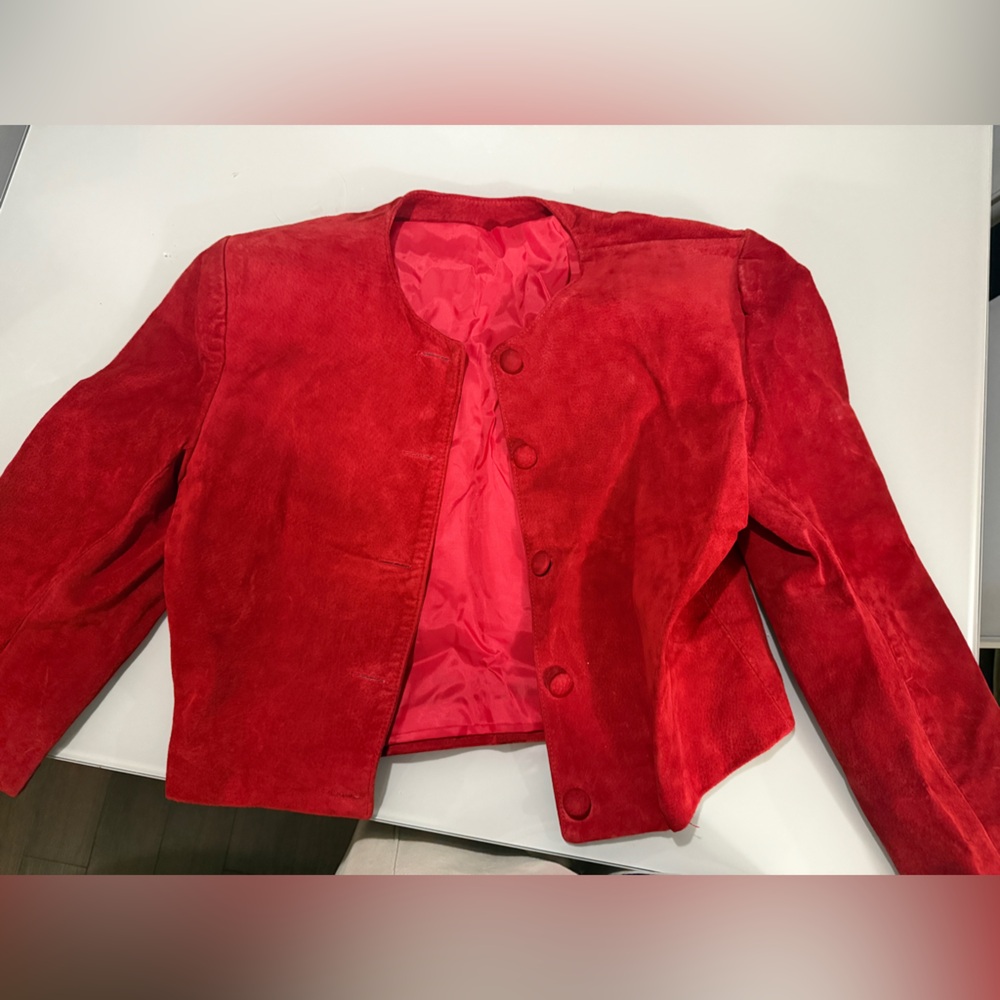Red Suede Jacket - Picture 4 of 4